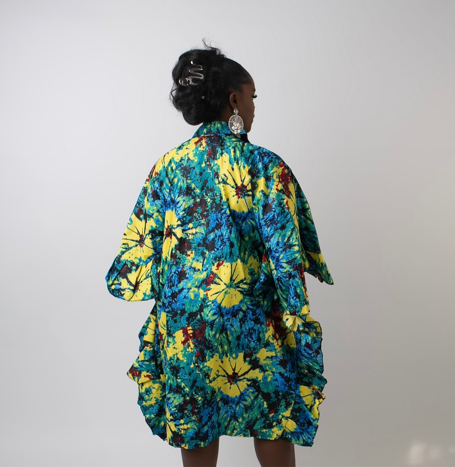 Radiant Bloom Shirt Dress