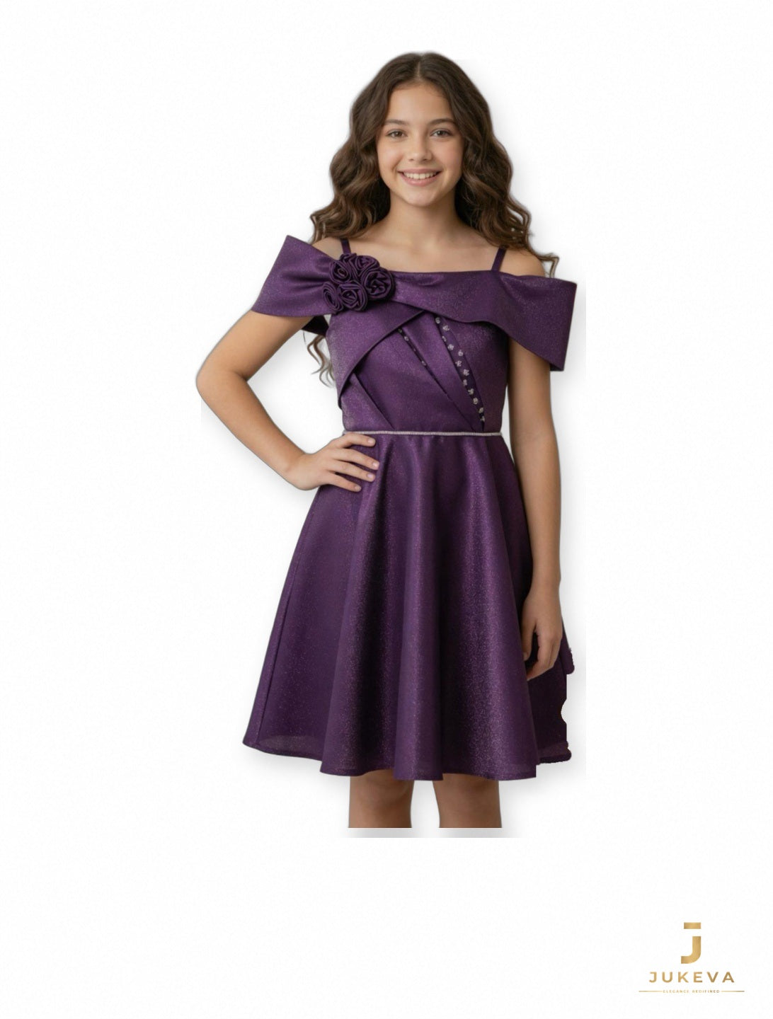 Off Shoulder Dress in Plum