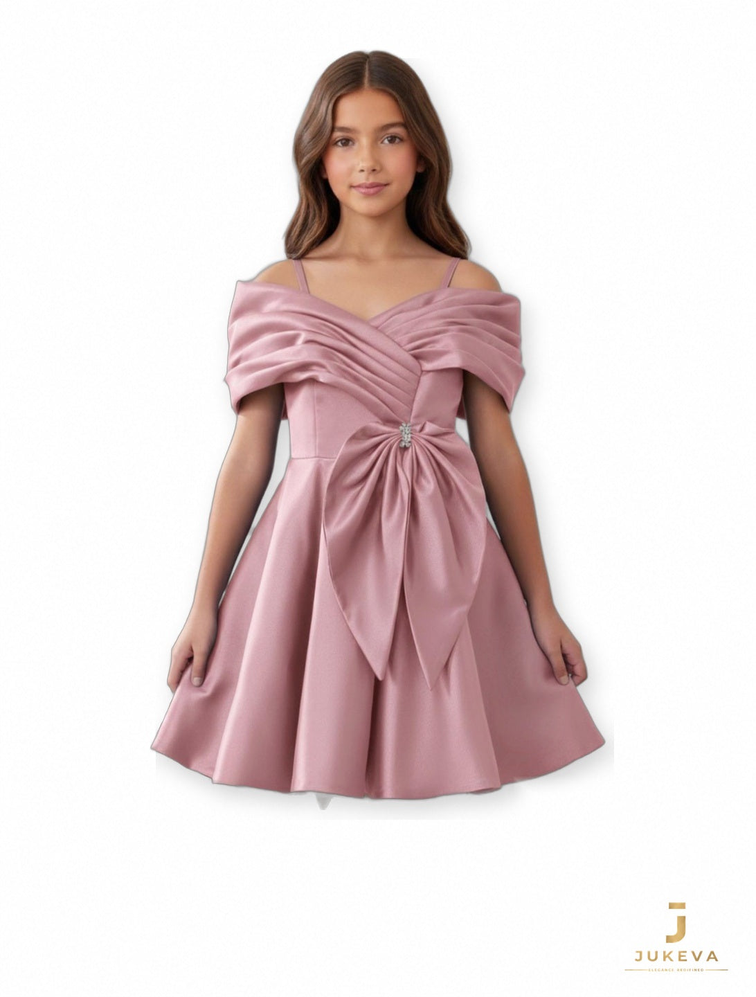 Bow Waist Dress in Blush