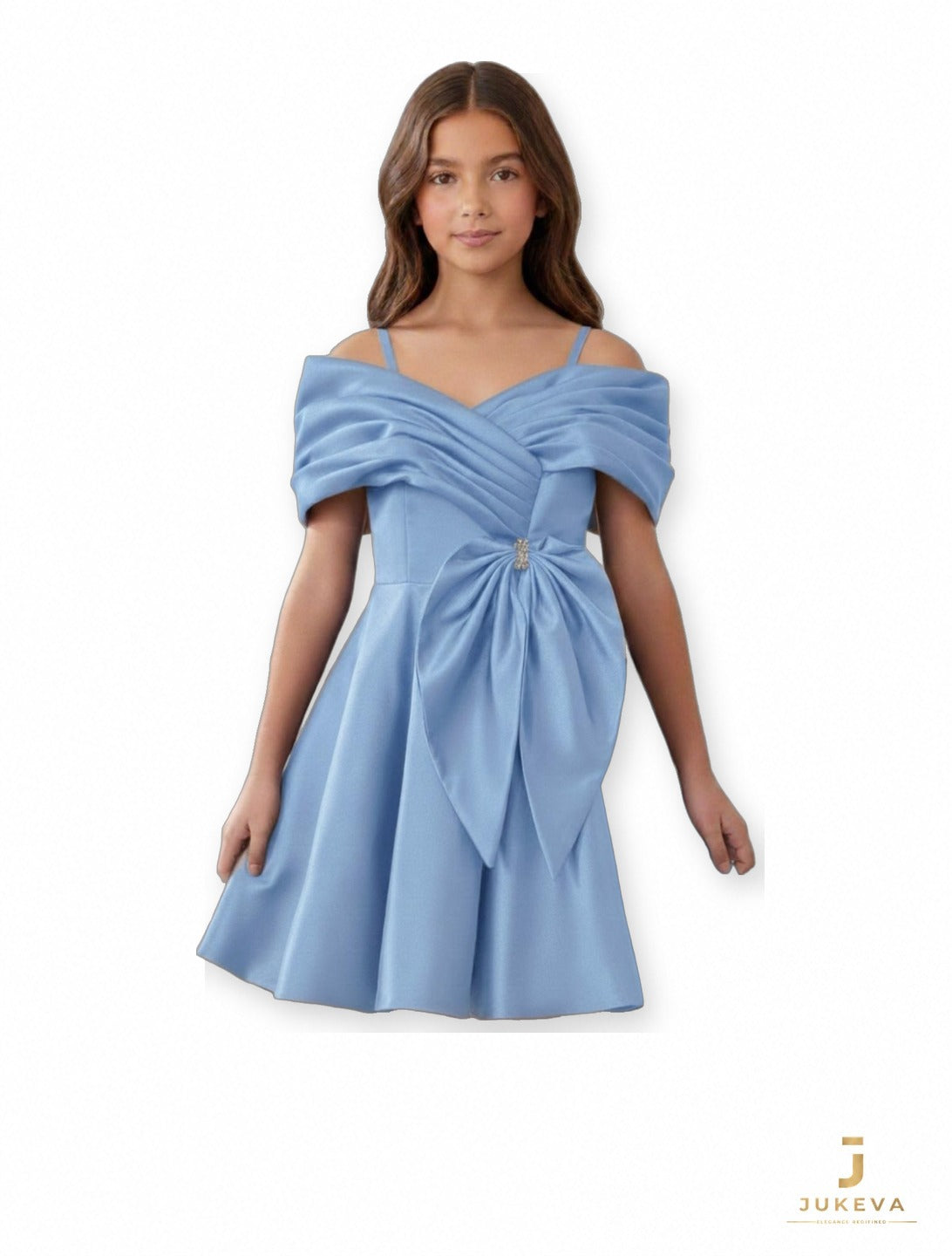 Bow Waist Dress in Blue