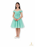 Rosette Dress in Mint