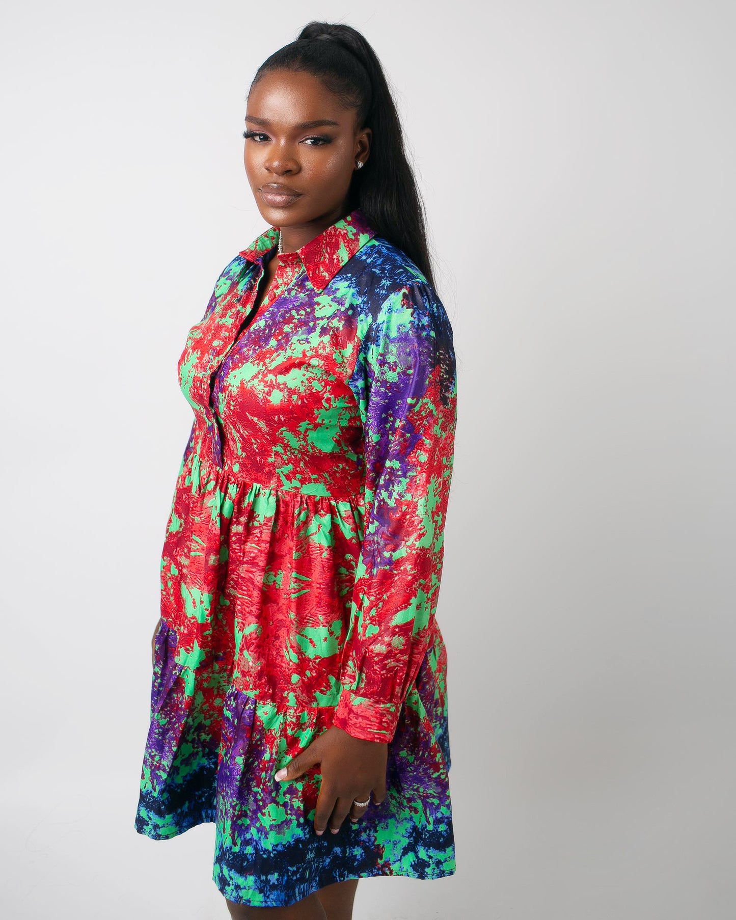 Radiance Splatter Shirt Dress