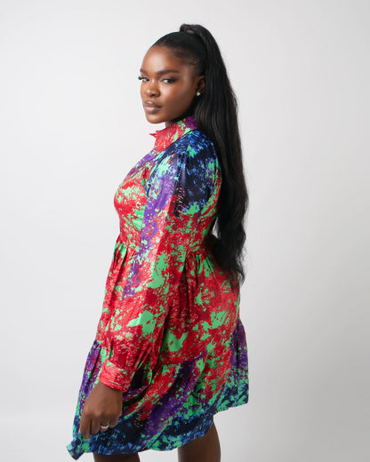 Radiance Splatter Shirt Dress